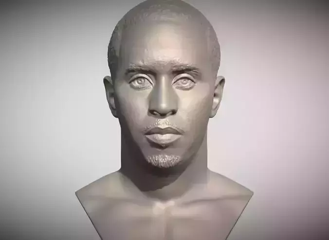 P Diddy bust 3D printing ready stl obj formats 3D print model