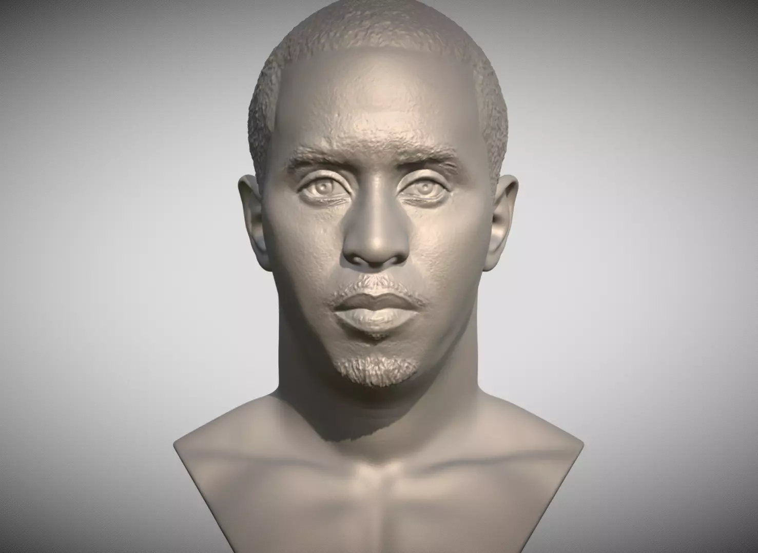 P Diddy bust 3D printing ready stl obj formats 3D print model_0