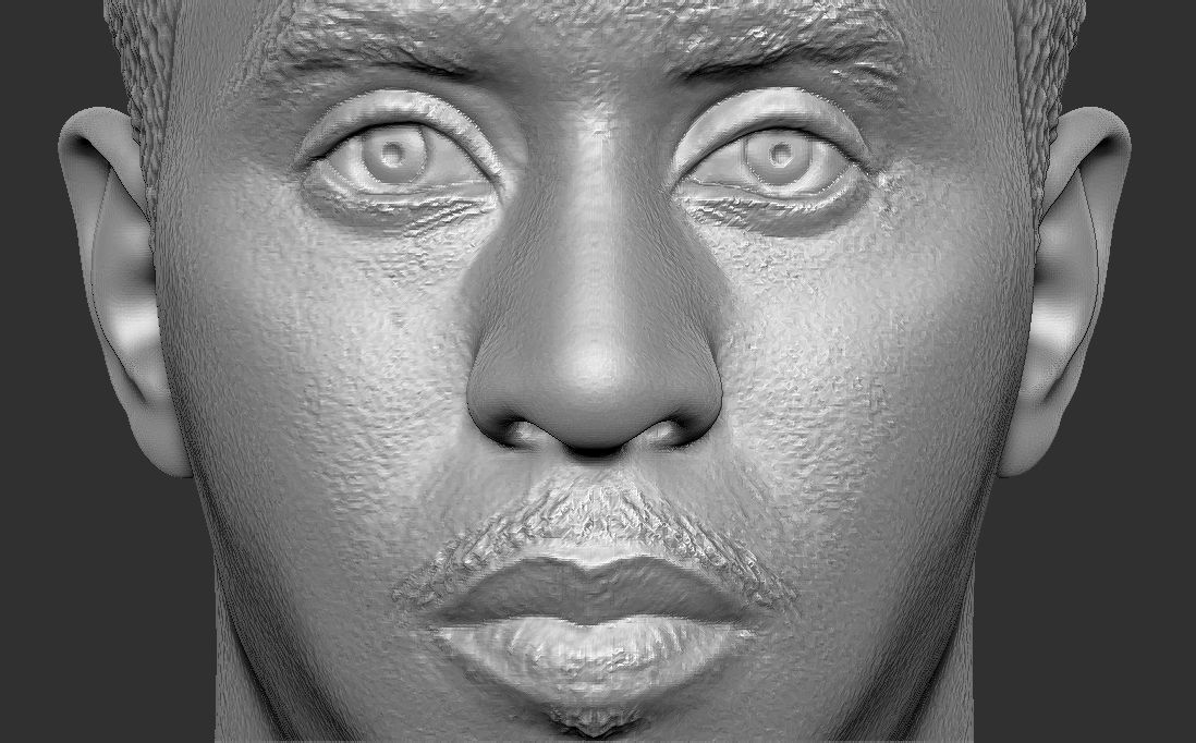 P Diddy bust 3D printing ready stl obj formats 3D print model_16