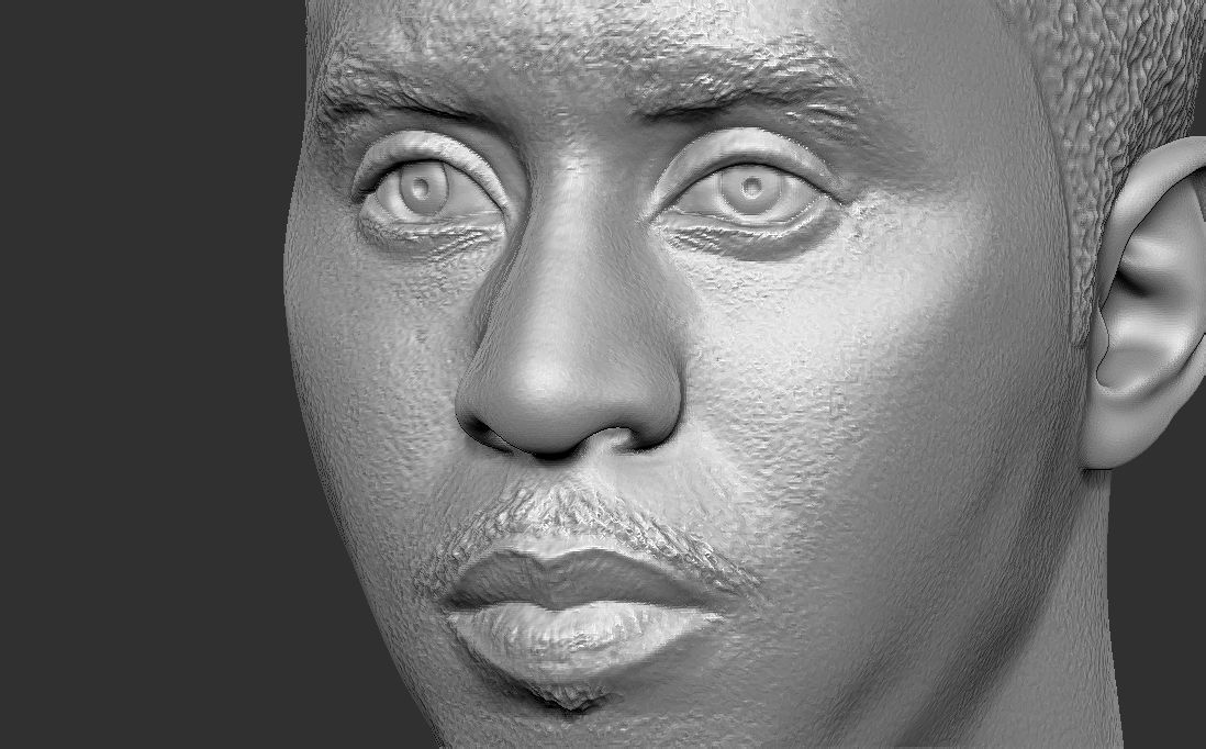 P Diddy bust 3D printing ready stl obj formats 3D print model_18