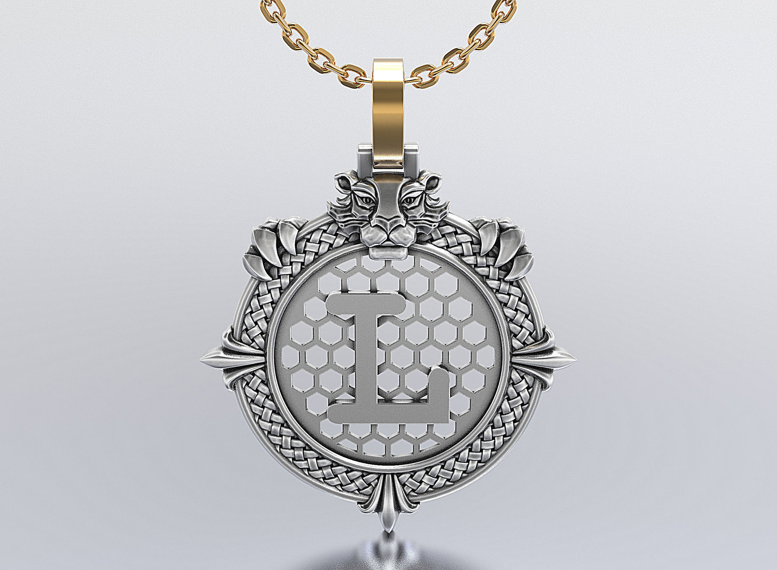 Letters Pendants 3D print model_1
