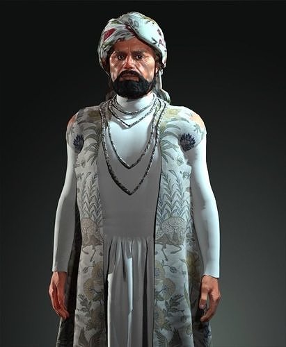 Bangladeshi king Model Low-poly 3D model