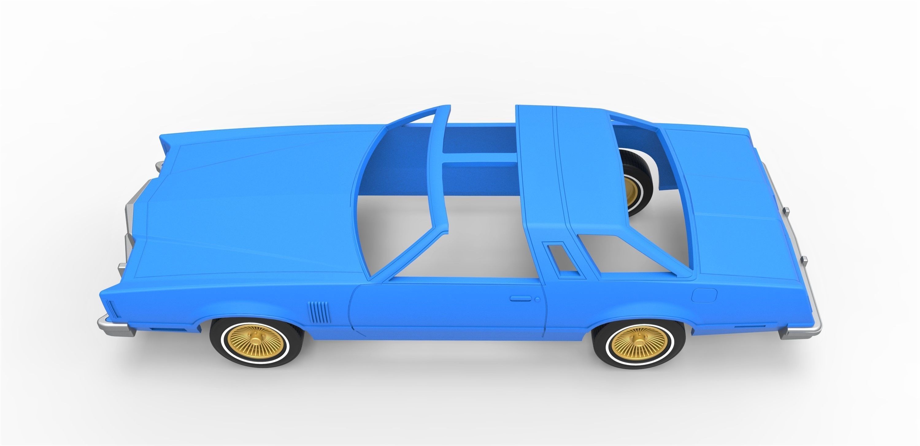 Shell and wheels Thunderbird T-Top 1979 Scale 1 to 25 3D print model_6