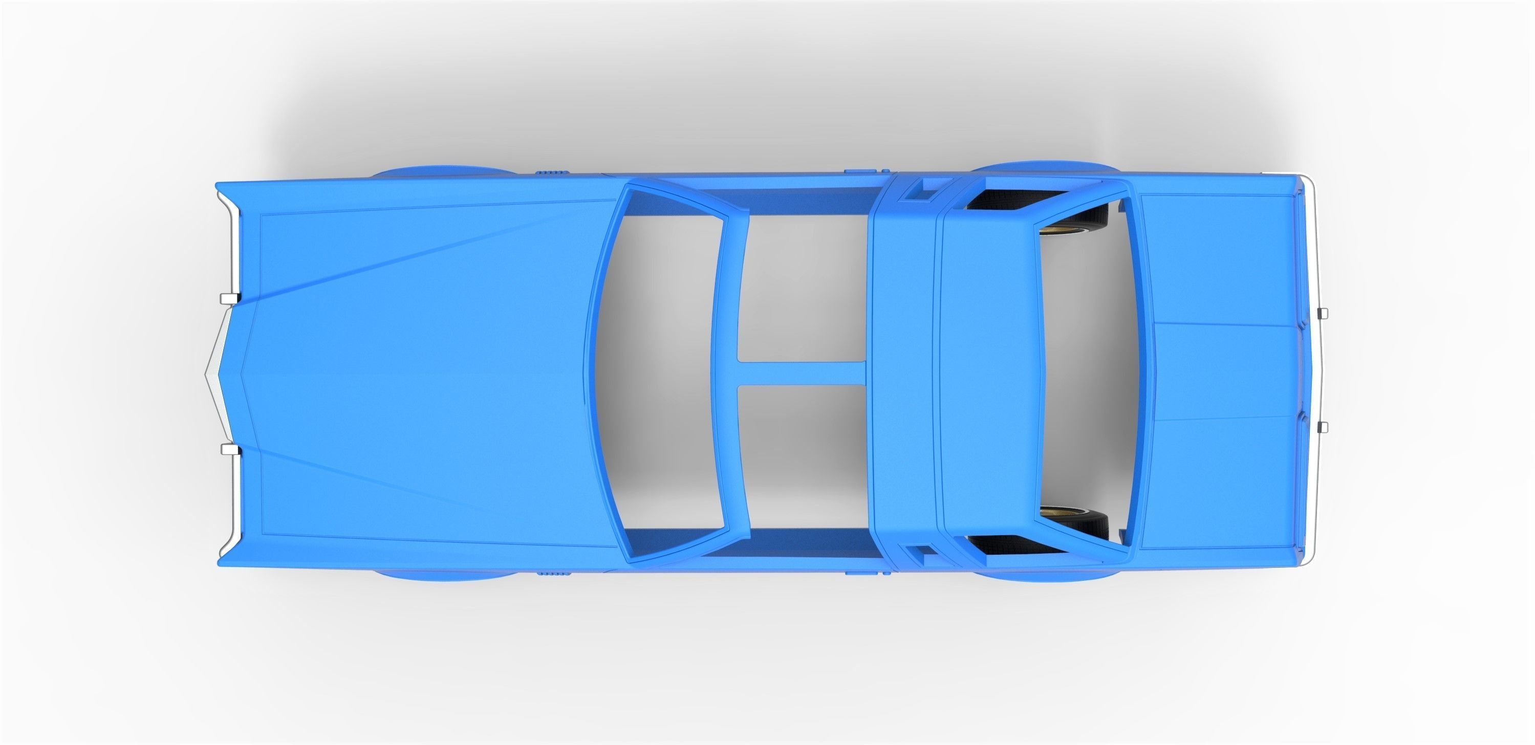 Shell and wheels Thunderbird T-Top 1979 Scale 1 to 25 3D print model_7