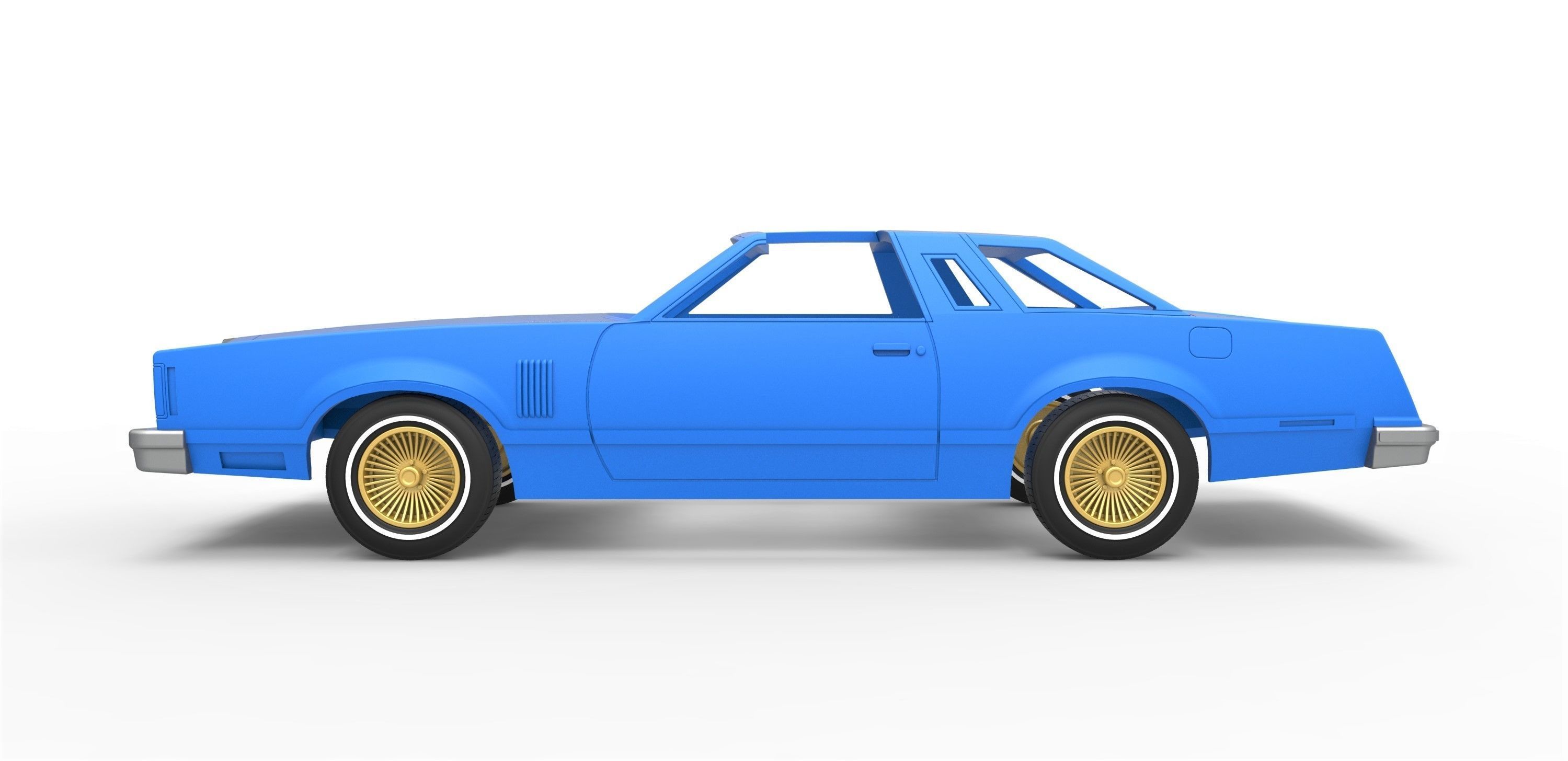 Shell and wheels Thunderbird T-Top 1979 Scale 1 to 25 3D print model_5