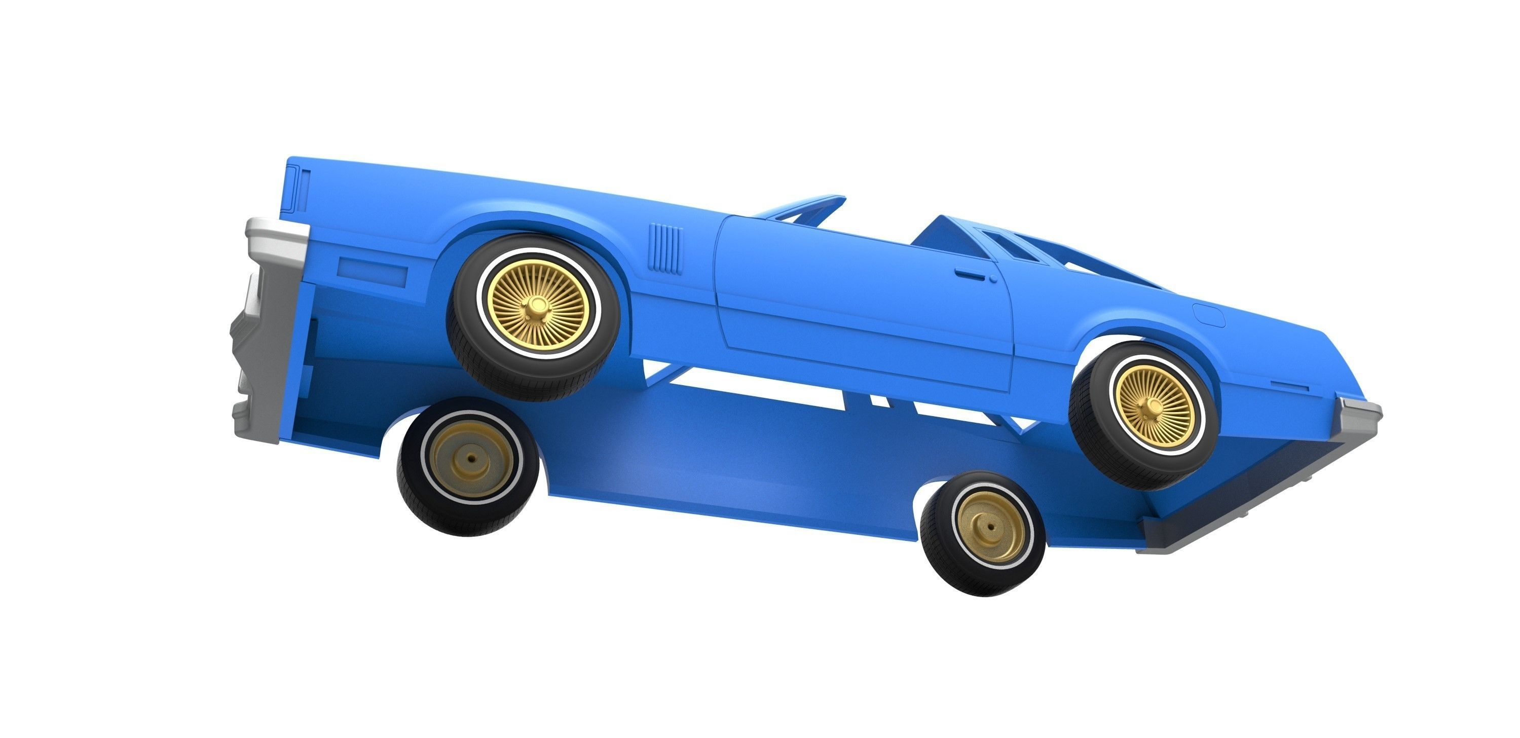 Shell and wheels Thunderbird T-Top 1979 Scale 1 to 25 3D print model_1