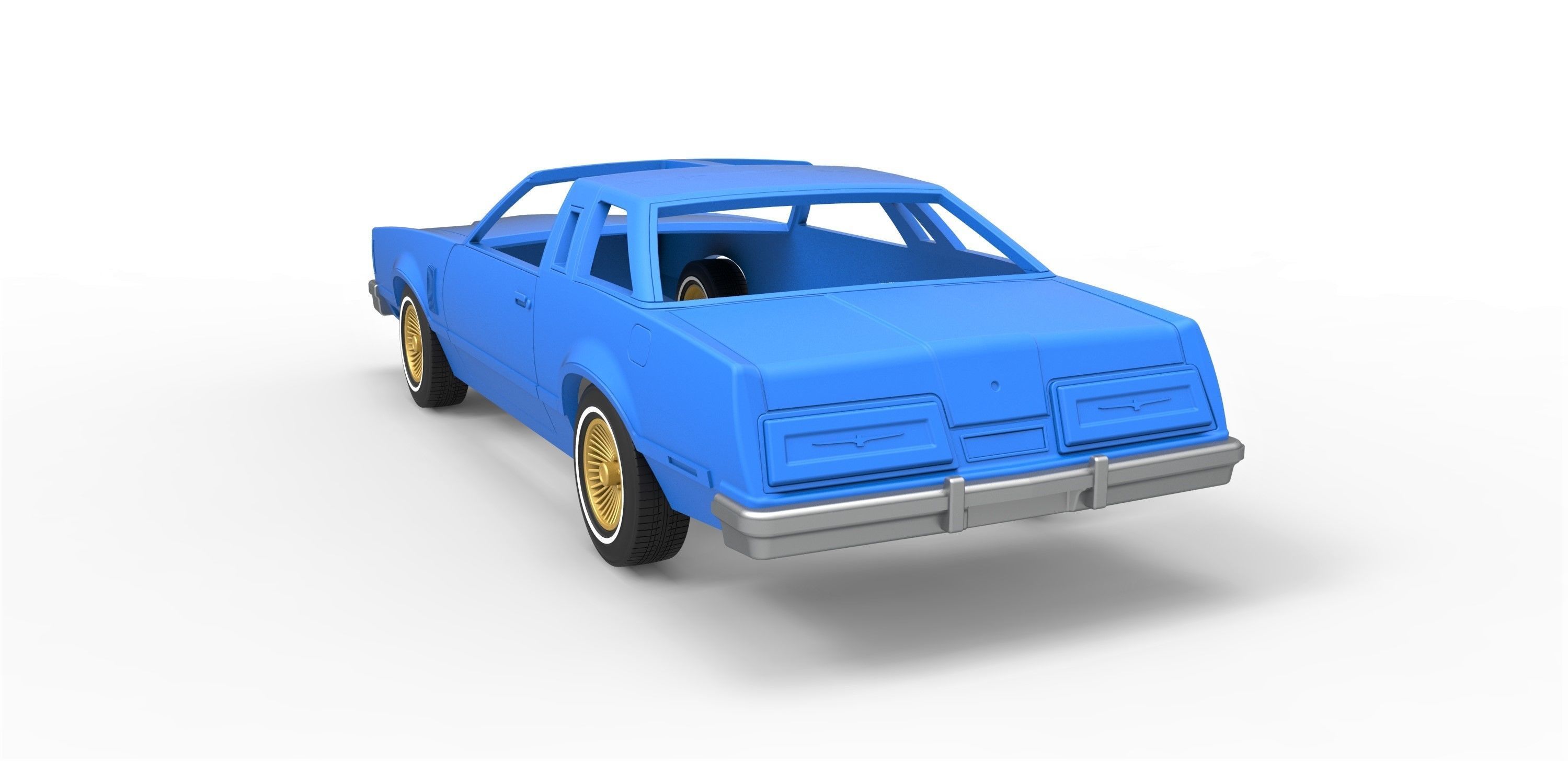 Shell and wheels Thunderbird T-Top 1979 Scale 1 to 25 3D print model_9