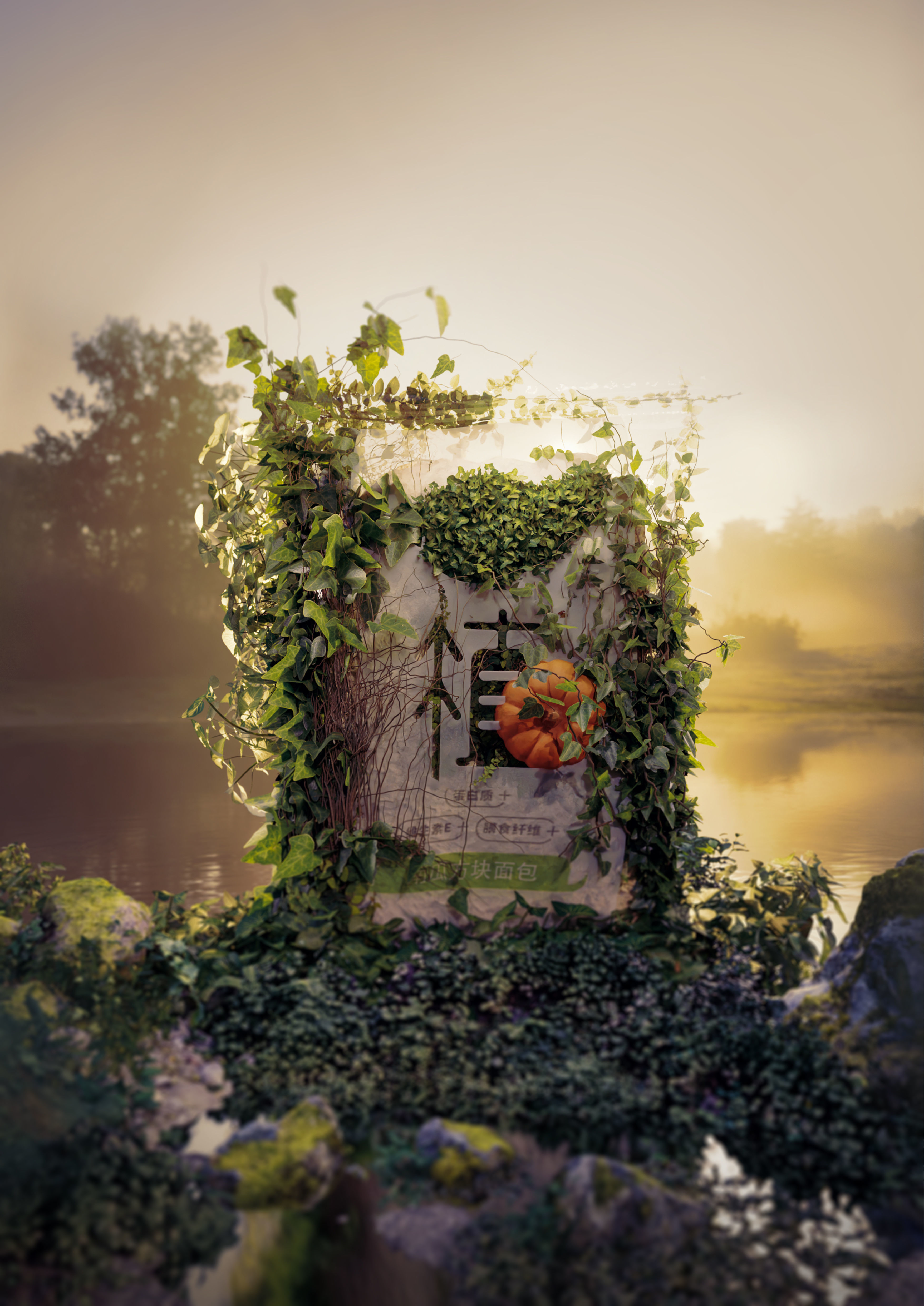 snack chinese bread in plastic bag Free 3D model_1