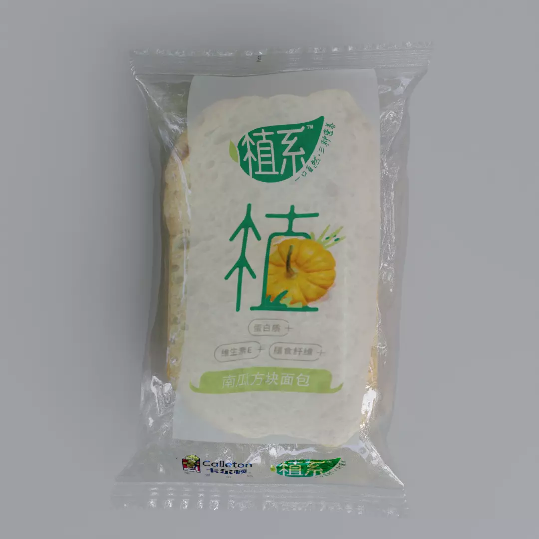 snack chinese bread in plastic bag Free 3D model_0