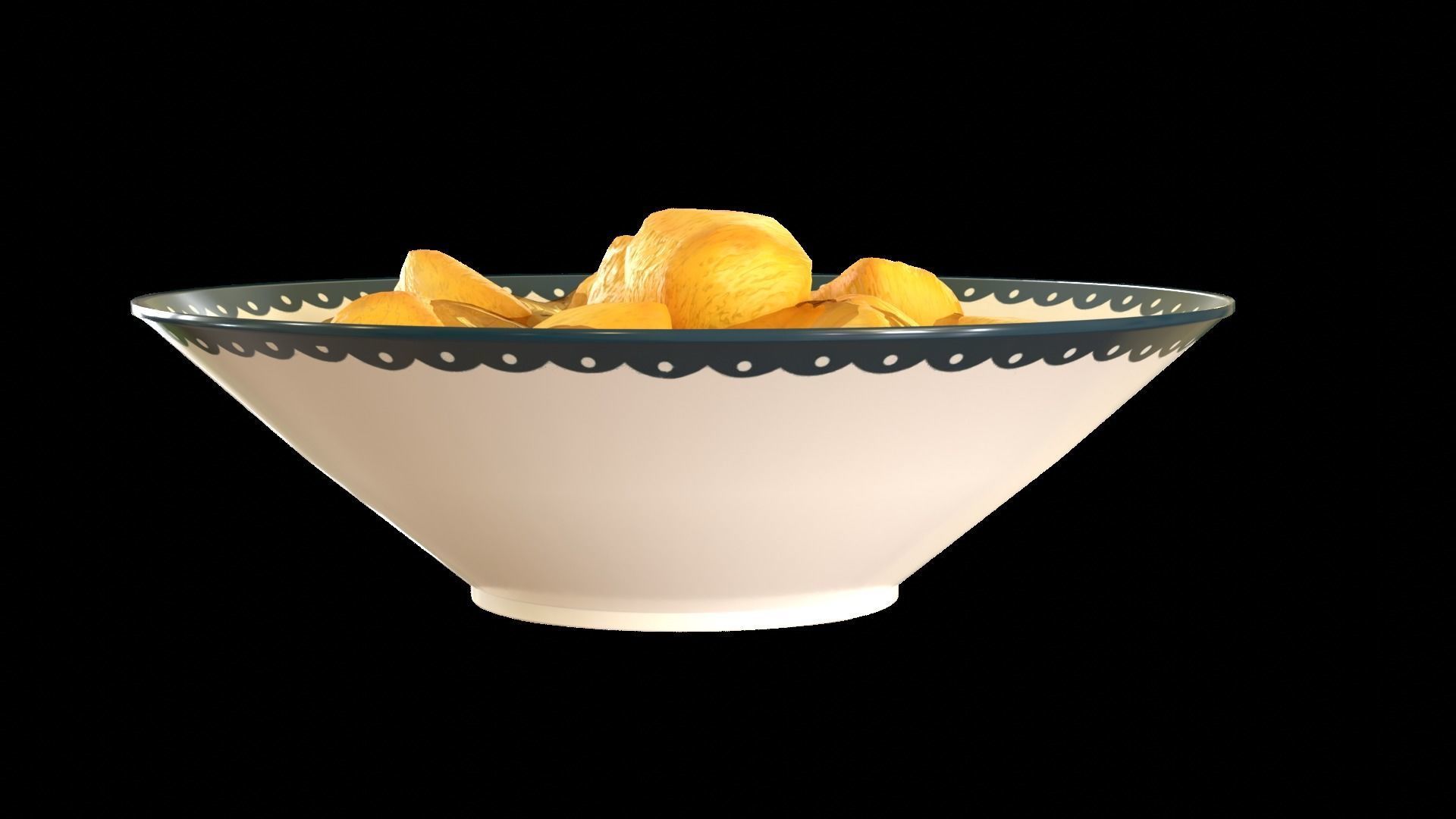 Paneer masala cartoon style 3D model_10