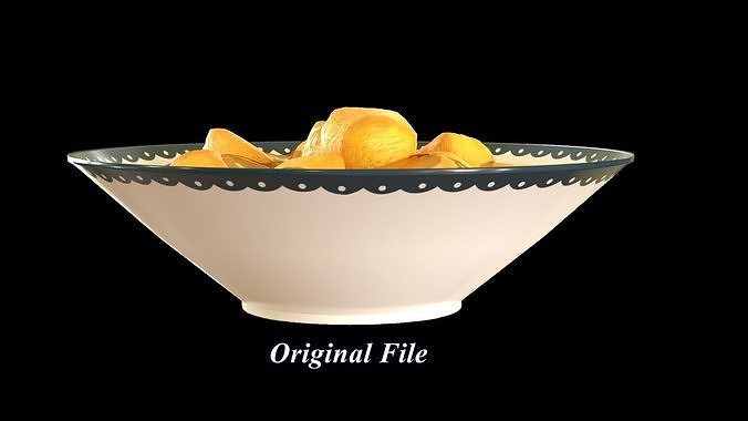 Paneer masala cartoon style 3D model 5