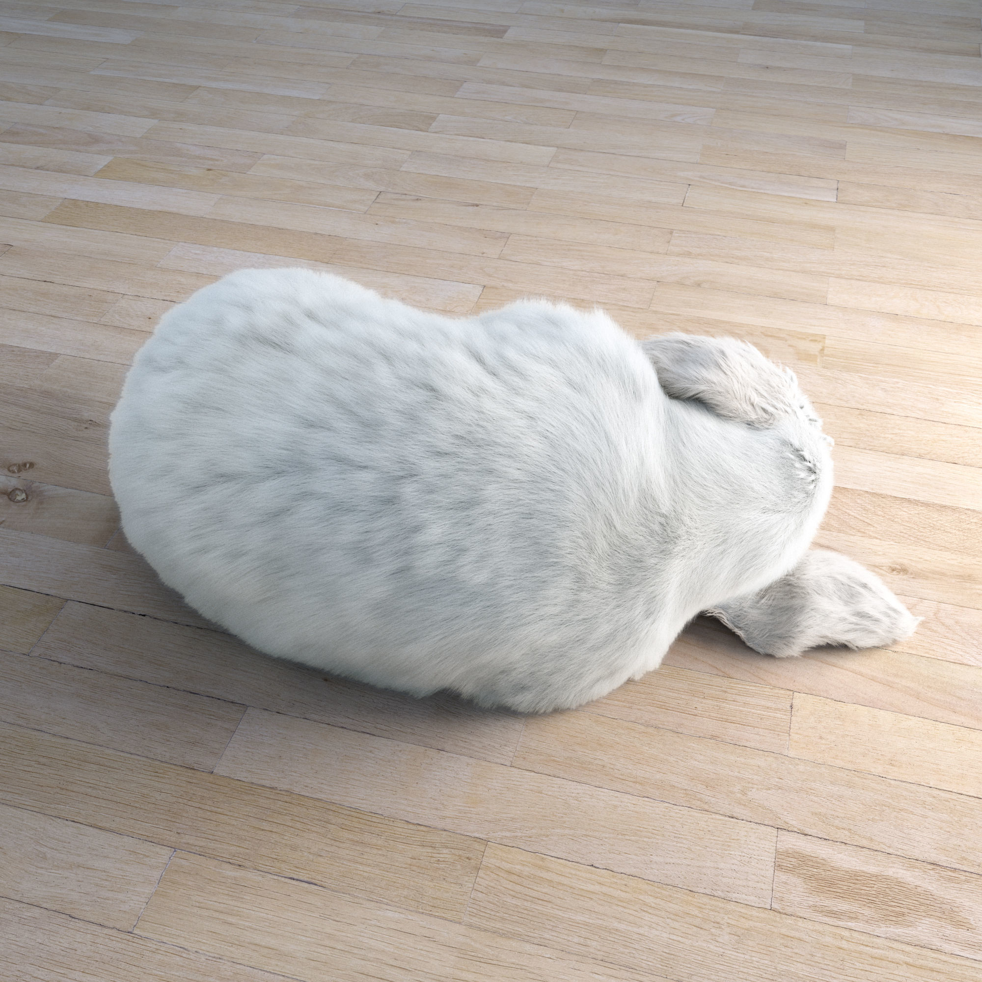 Golden Retriever sleeping dog puppy  3D model_6