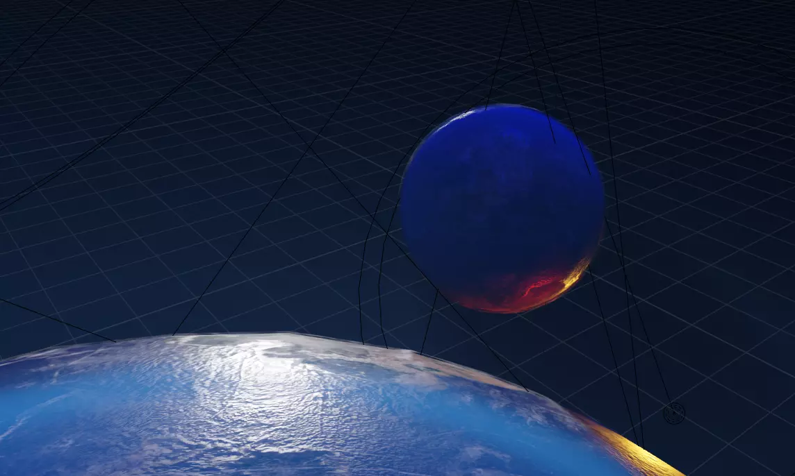 Sci-fi Planet Scene Low-poly 3D model