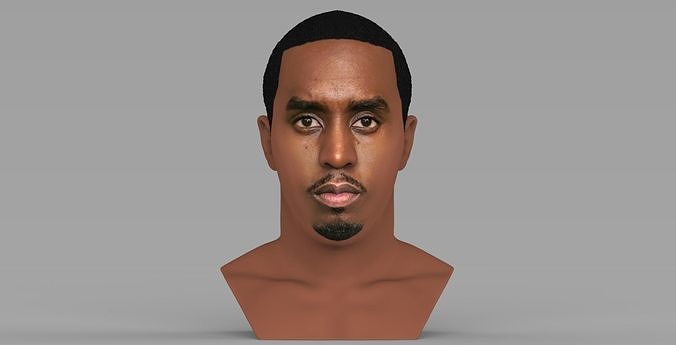 P Diddy bust ready for full color 3D printing 3D print model
