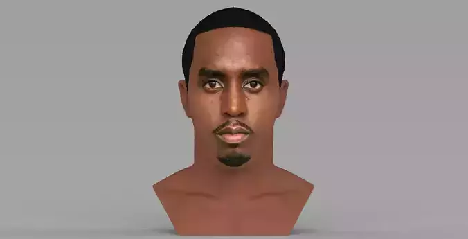 P Diddy bust ready for full color 3D printing 3D print model