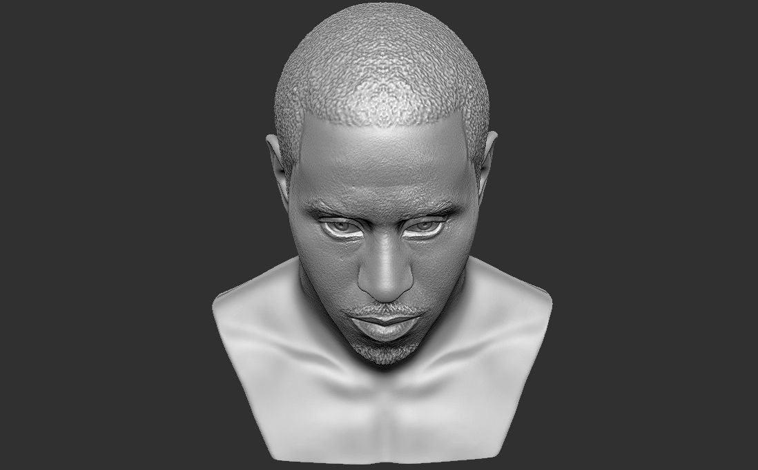 P Diddy bust ready for full color 3D printing 3D print model_38