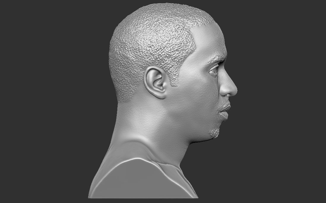 P Diddy bust ready for full color 3D printing 3D print model_29