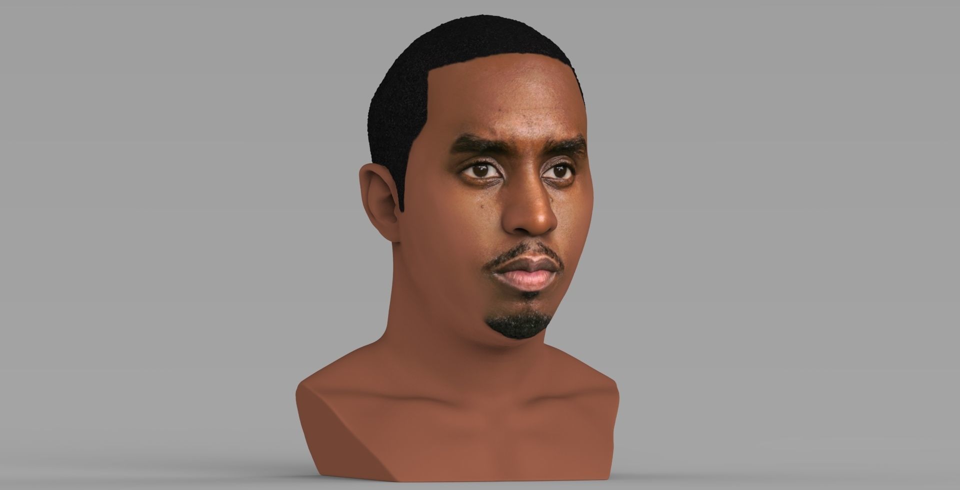 P Diddy bust ready for full color 3D printing 3D print model_9