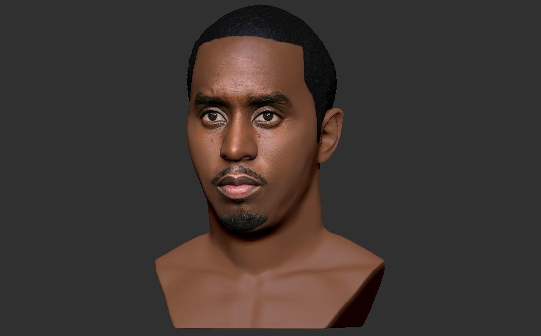 P Diddy bust ready for full color 3D printing 3D print model_17