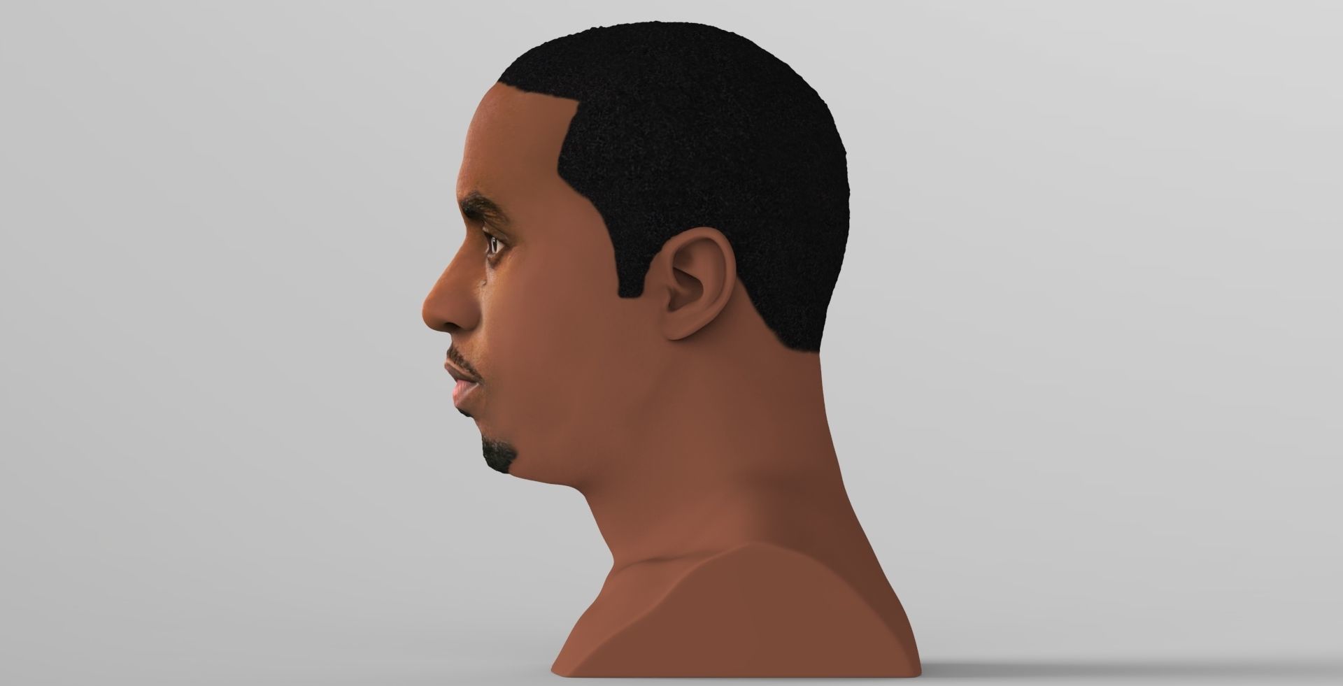 P Diddy bust ready for full color 3D printing 3D print model_4