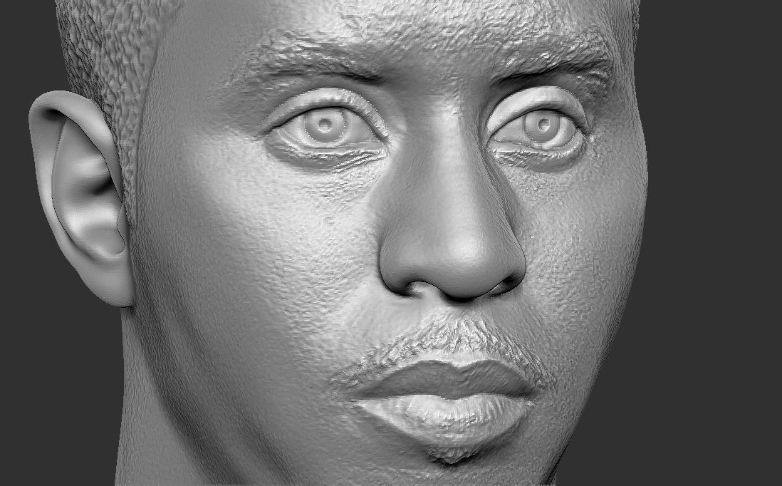 P Diddy bust ready for full color 3D printing 3D print model_33