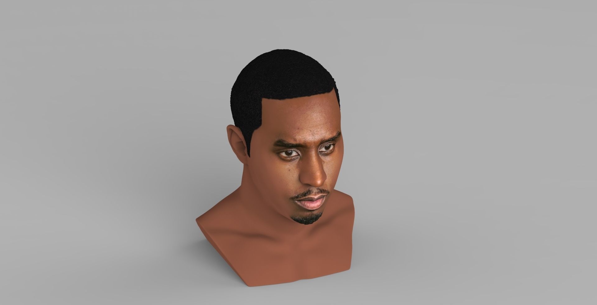 P Diddy bust ready for full color 3D printing 3D print model_12
