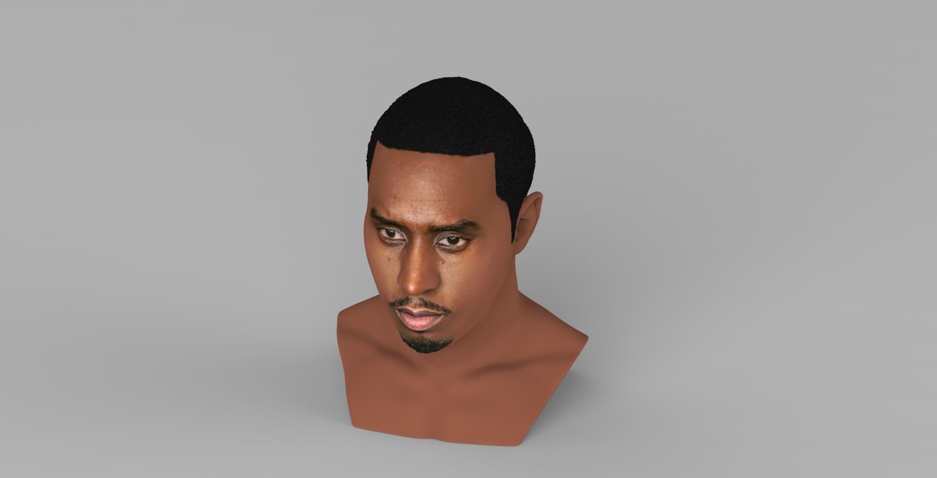 P Diddy bust ready for full color 3D printing 3D print model_13