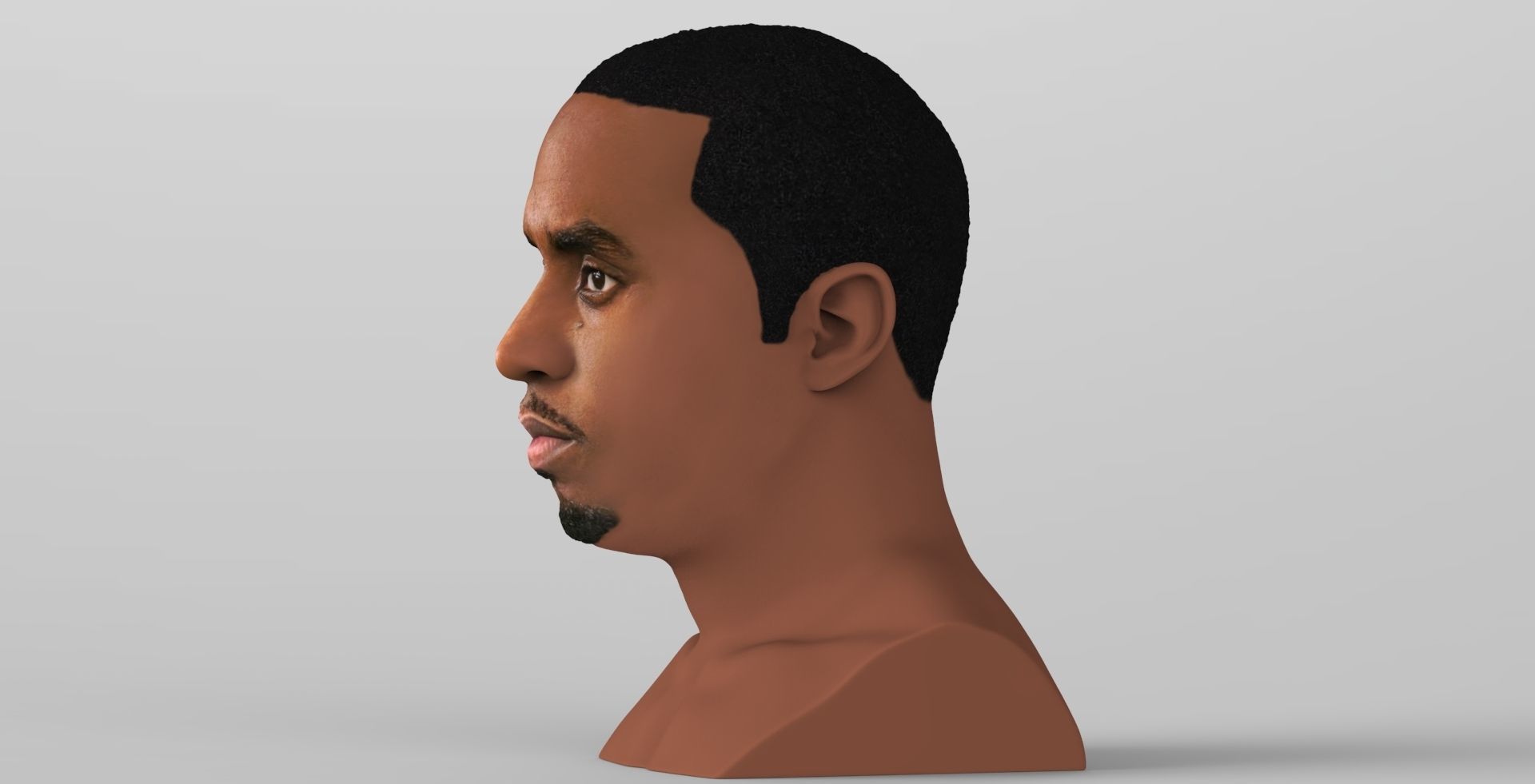 P Diddy bust ready for full color 3D printing 3D print model_3