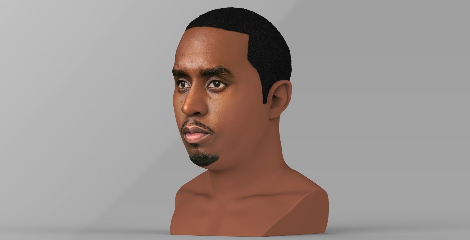 P Diddy bust ready for full color 3D printing 3D print model_2