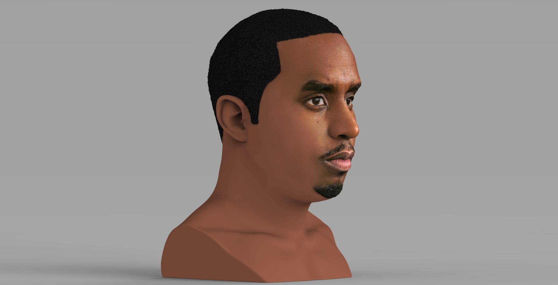 P Diddy bust ready for full color 3D printing 3D print model_8