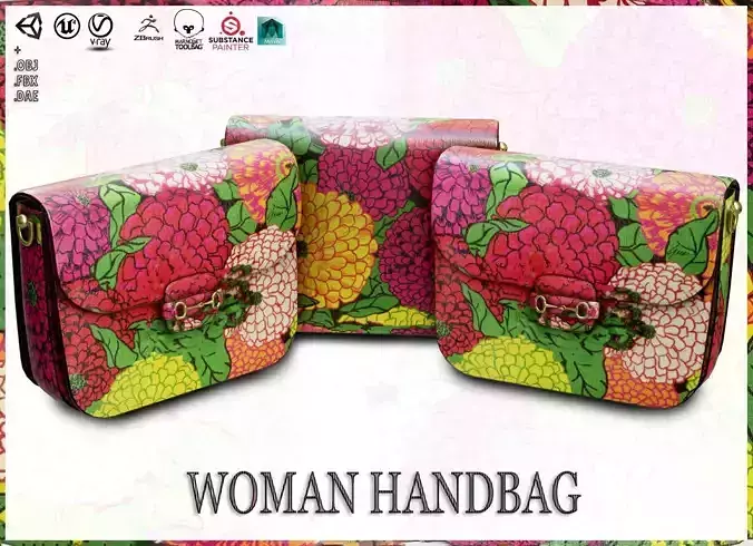 Woman Handbag GUCCI Low-poly 3D model
