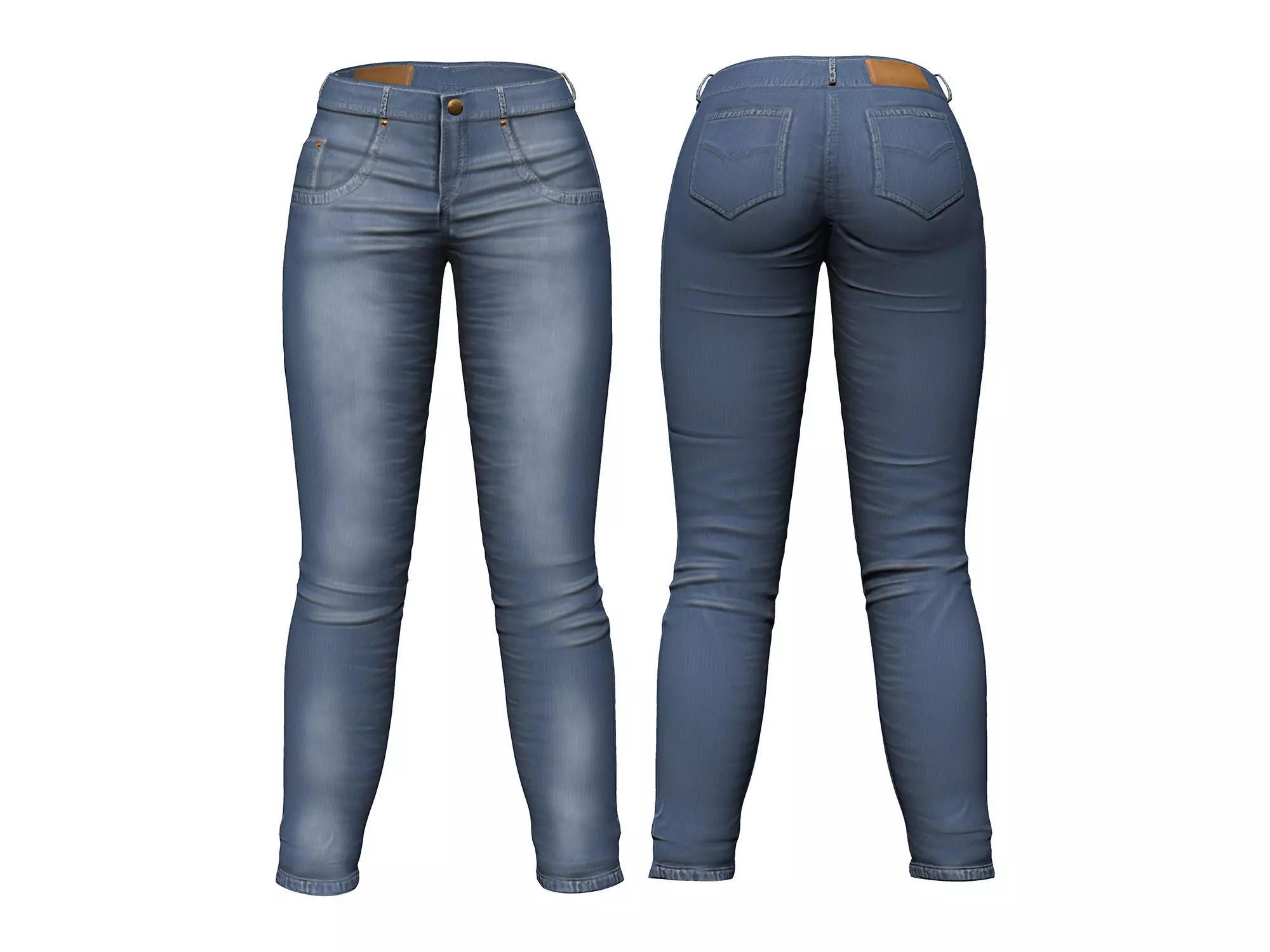 Blue Jeans Low-poly 3D model