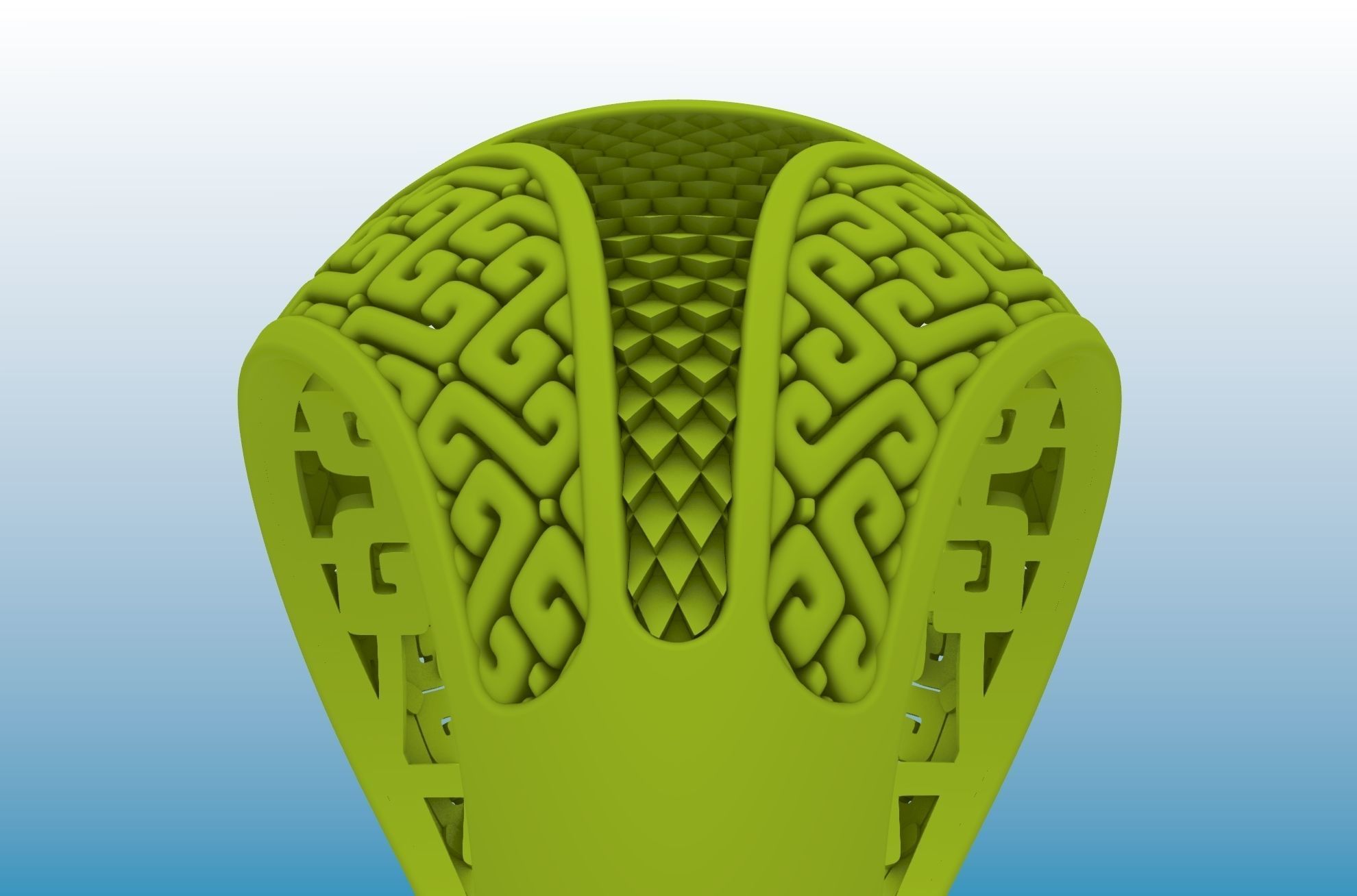 aztec style mans ring 3D print model_20