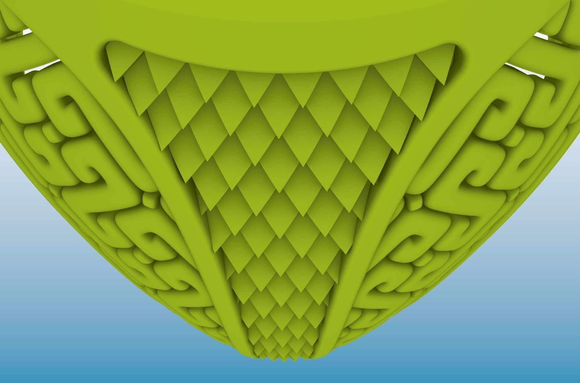 aztec style mans ring 3D print model_22