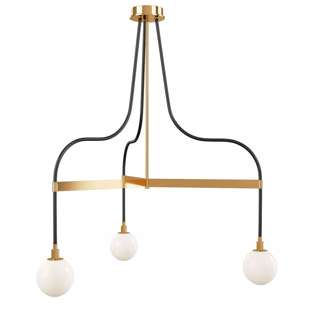 DRAPE ARM 3 PENDANT Low-poly 3D model_0