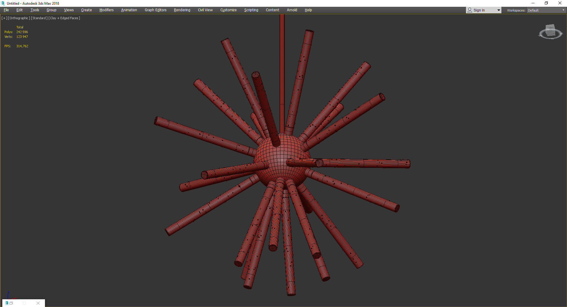 ASTRO CHANDELIER Low-poly 3D model_3