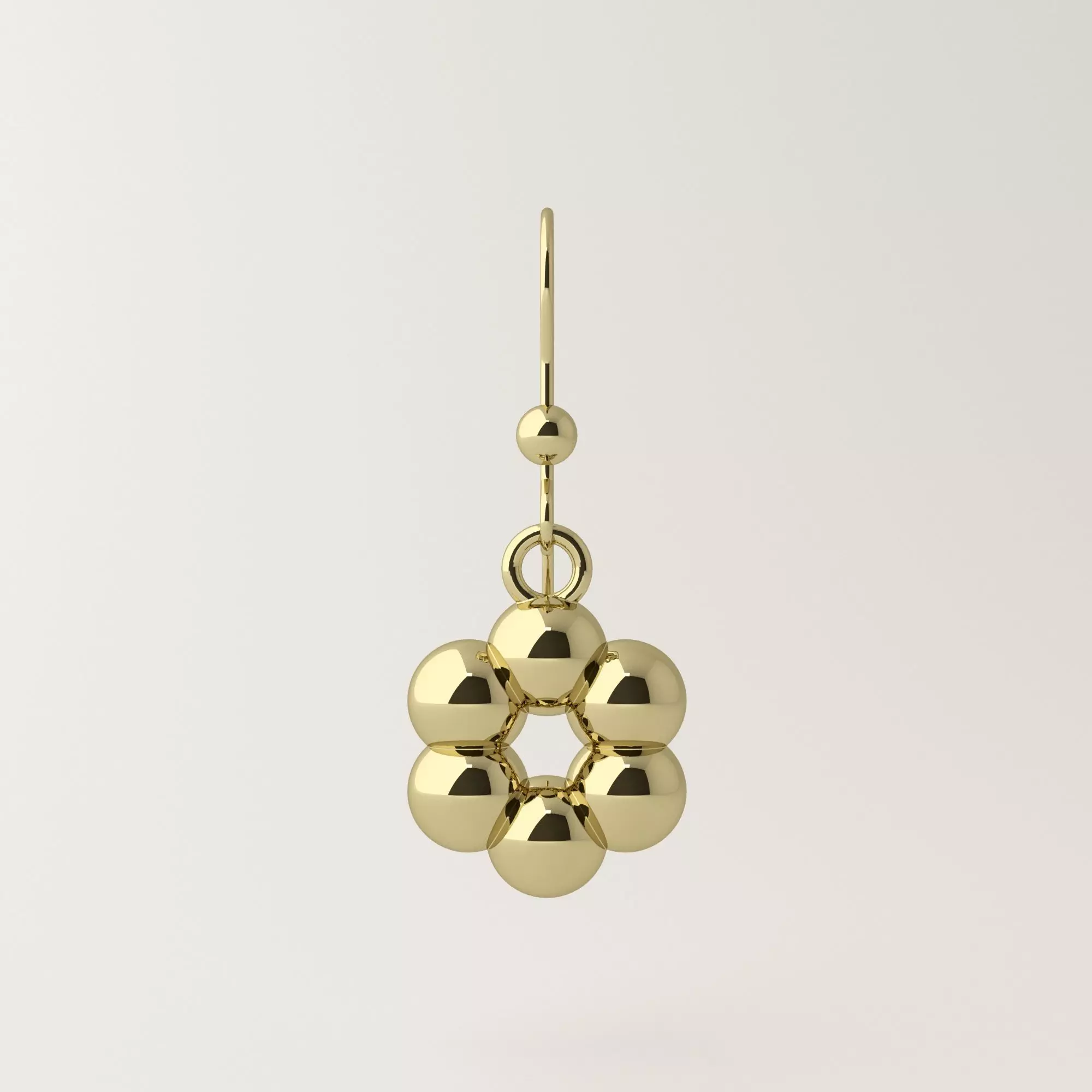 Molecule design earrings 3D print model
