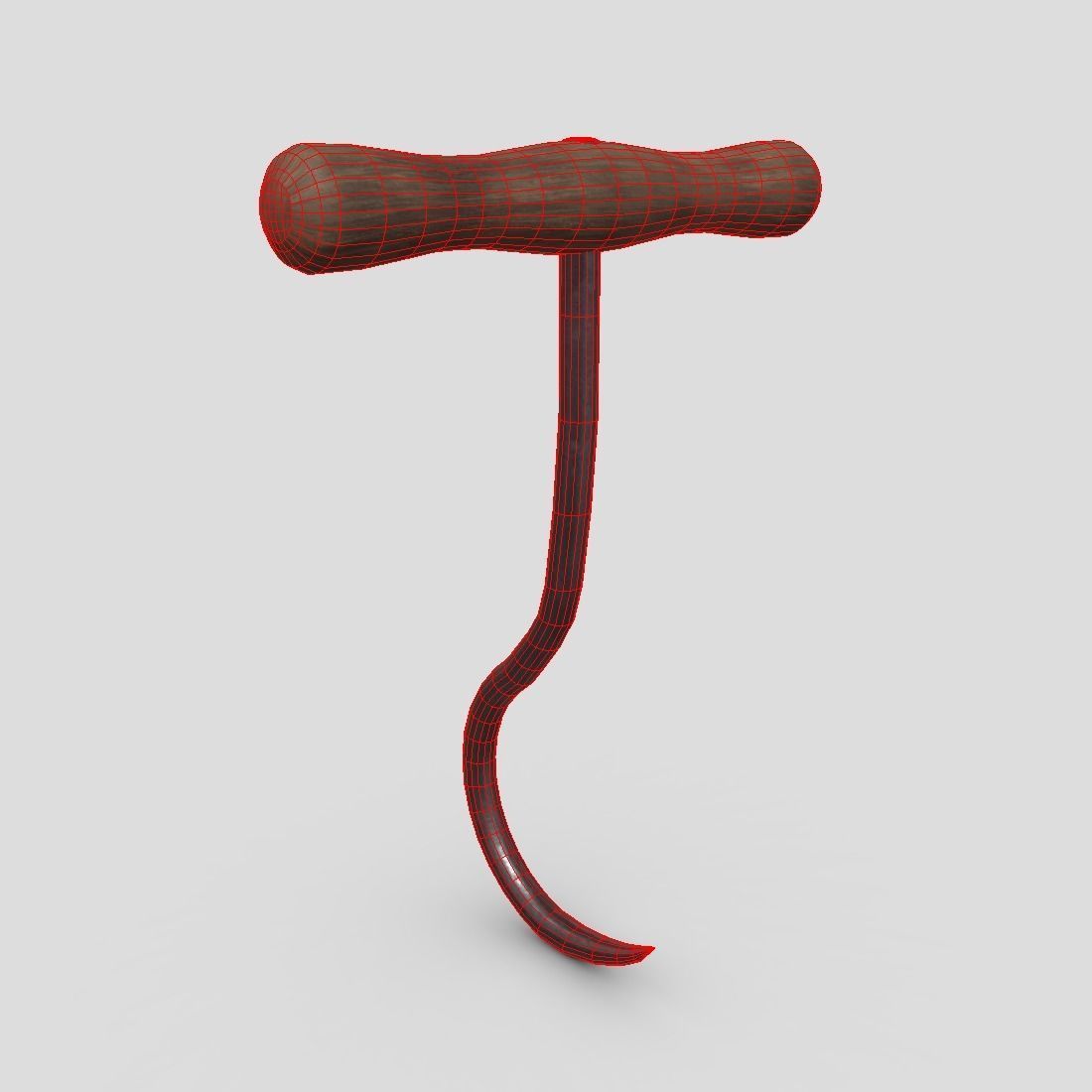 Meat Hook 6 Low-poly 3D model_2