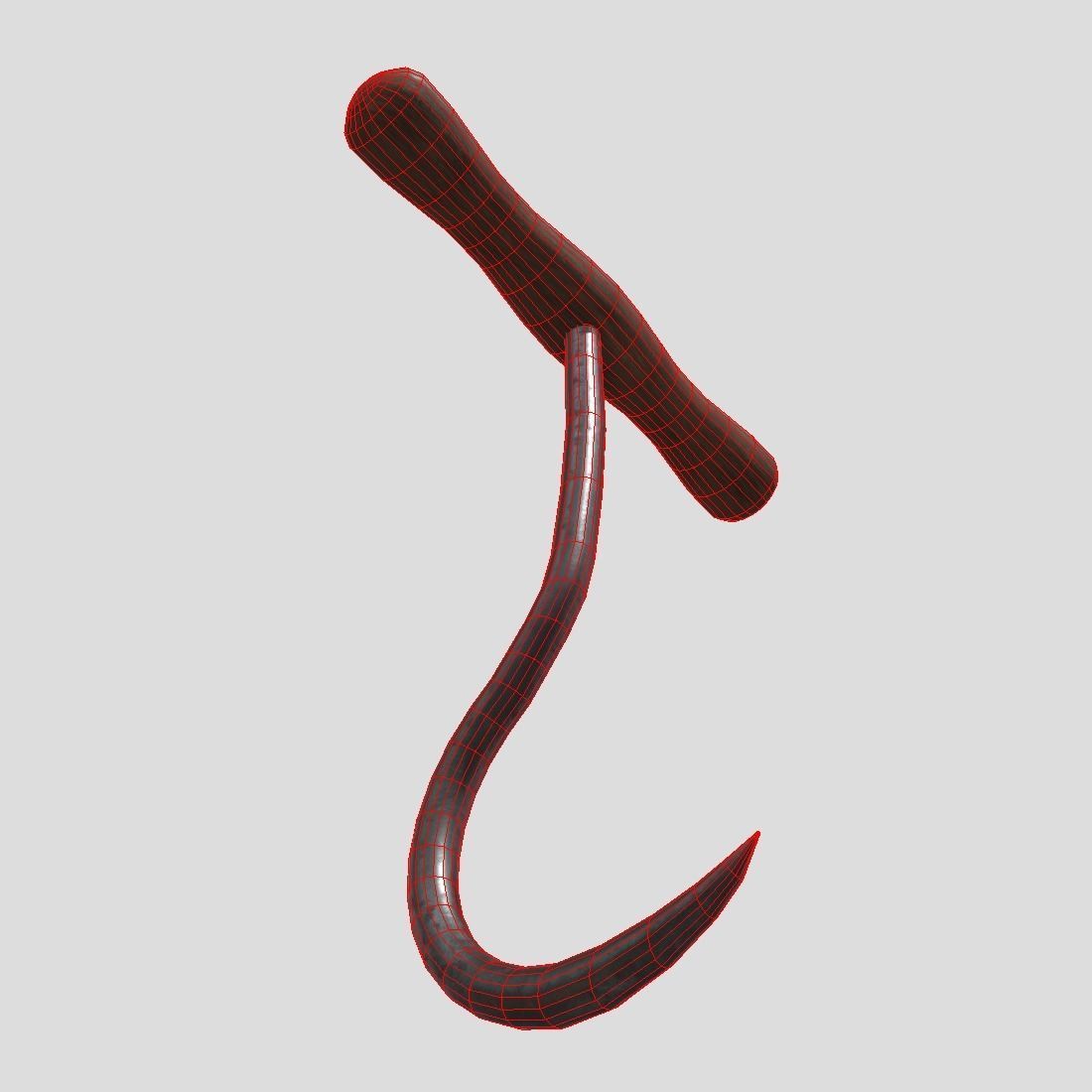 Meat Hook 6 Low-poly 3D model_10