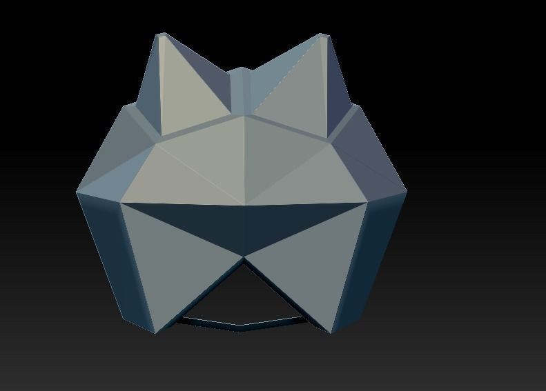 Helmet Low-poly 3D model_1