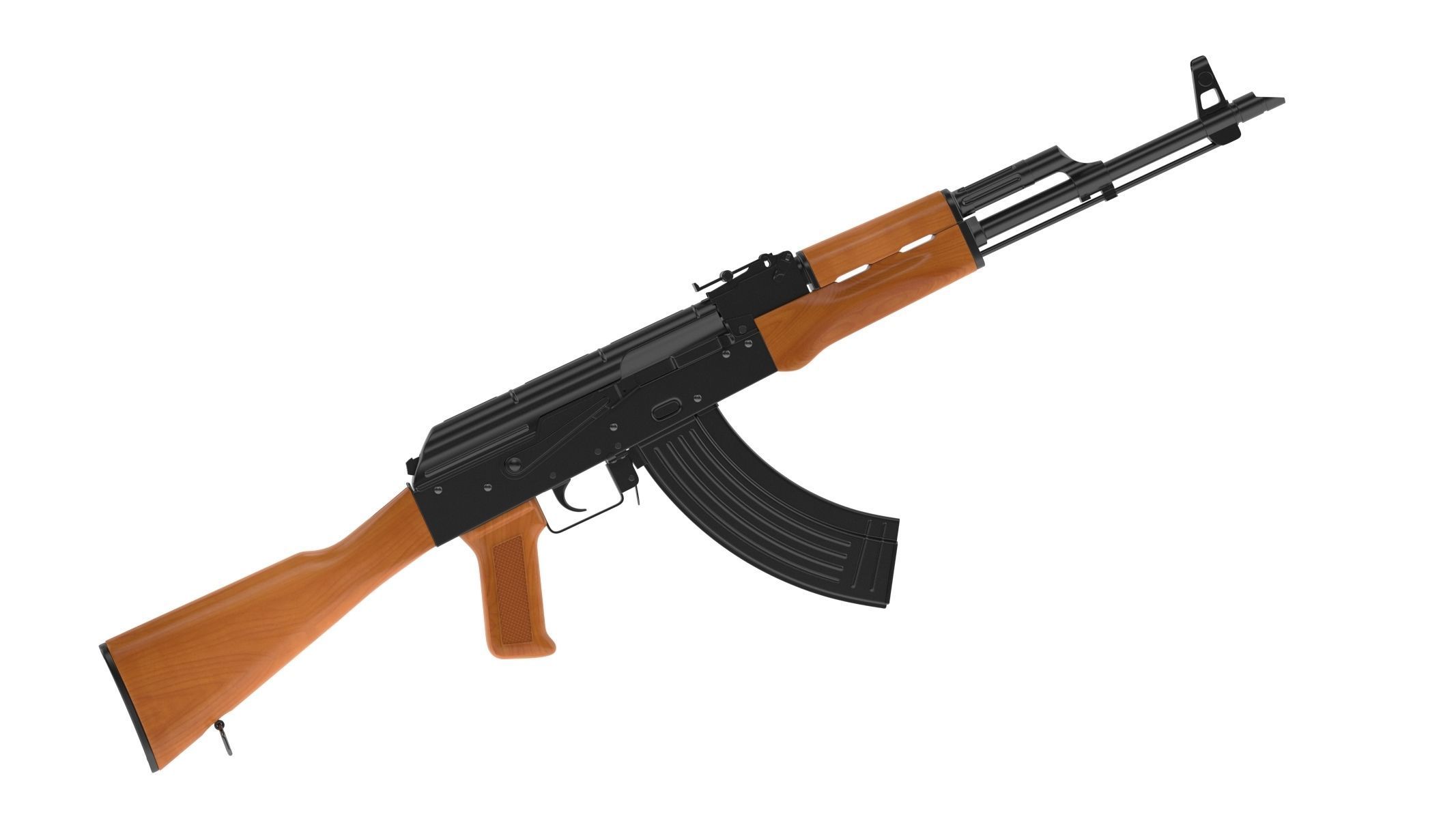 AKM Assault Rifle 3D model_3