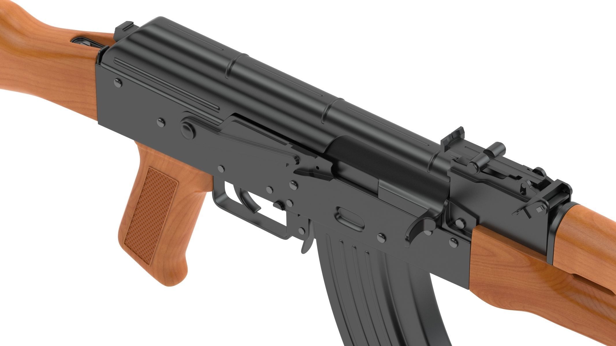 AKM Assault Rifle 3D model_7