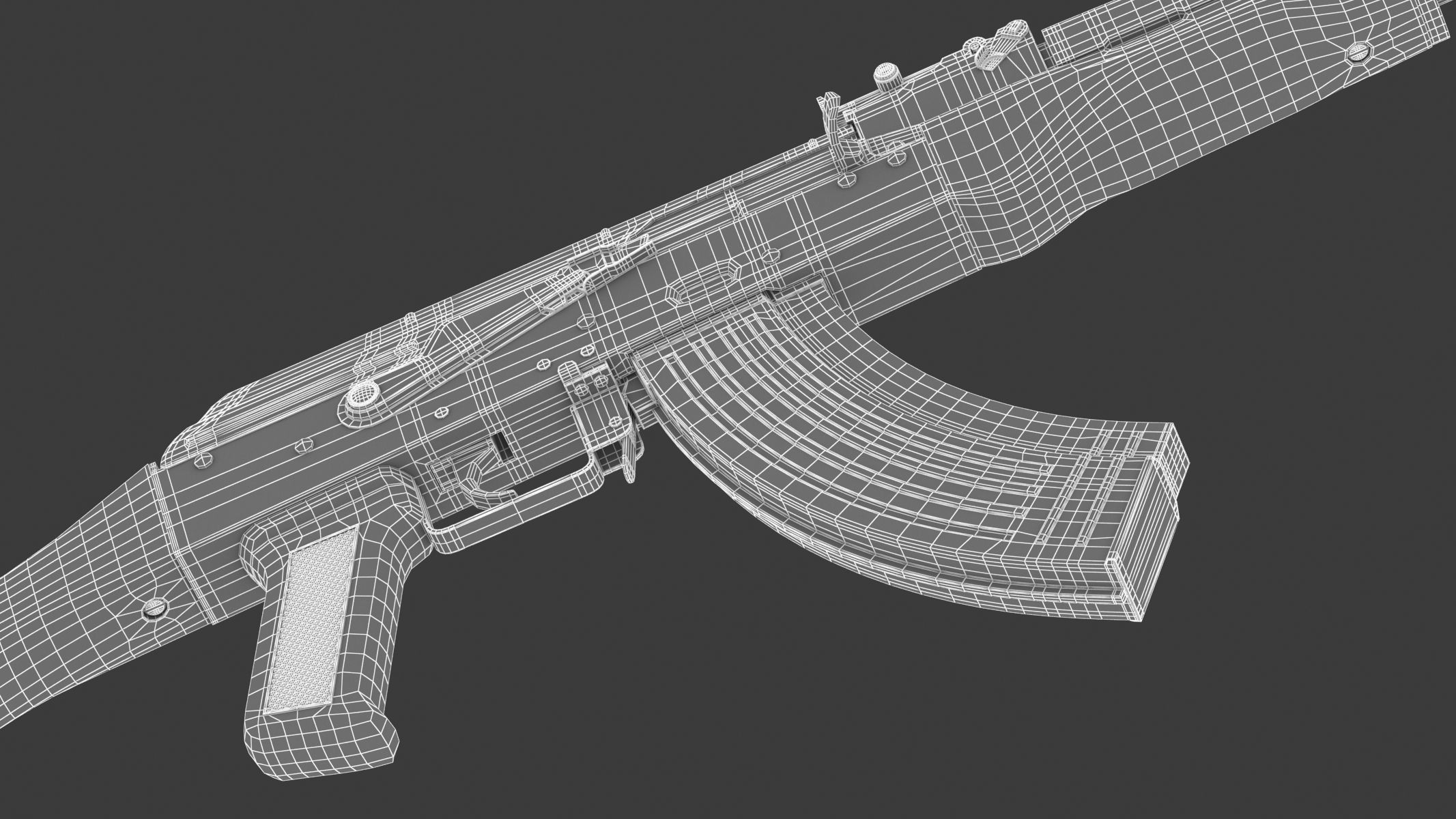 AKM Assault Rifle 3D model_18