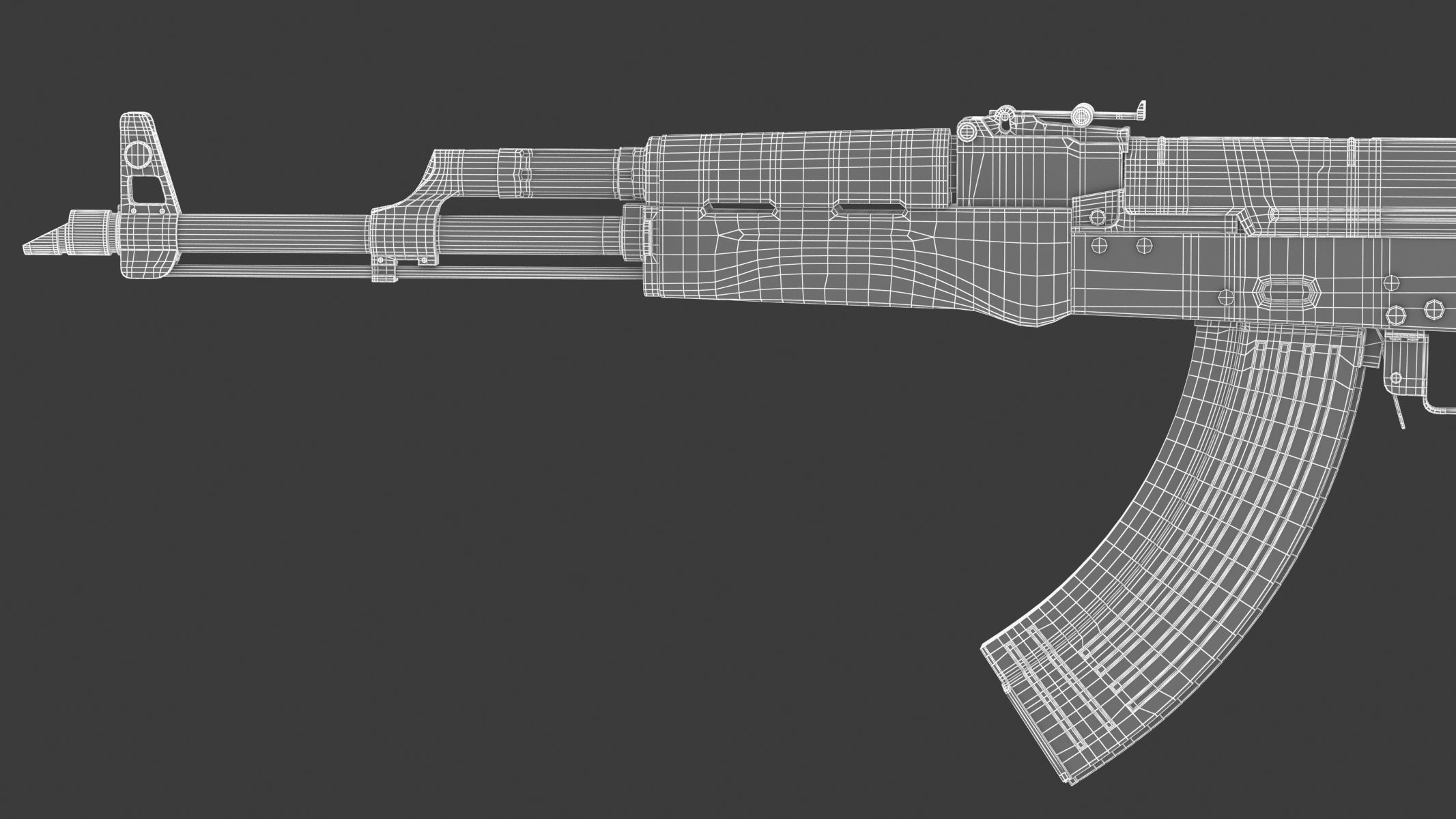 AKM Assault Rifle 3D model_16