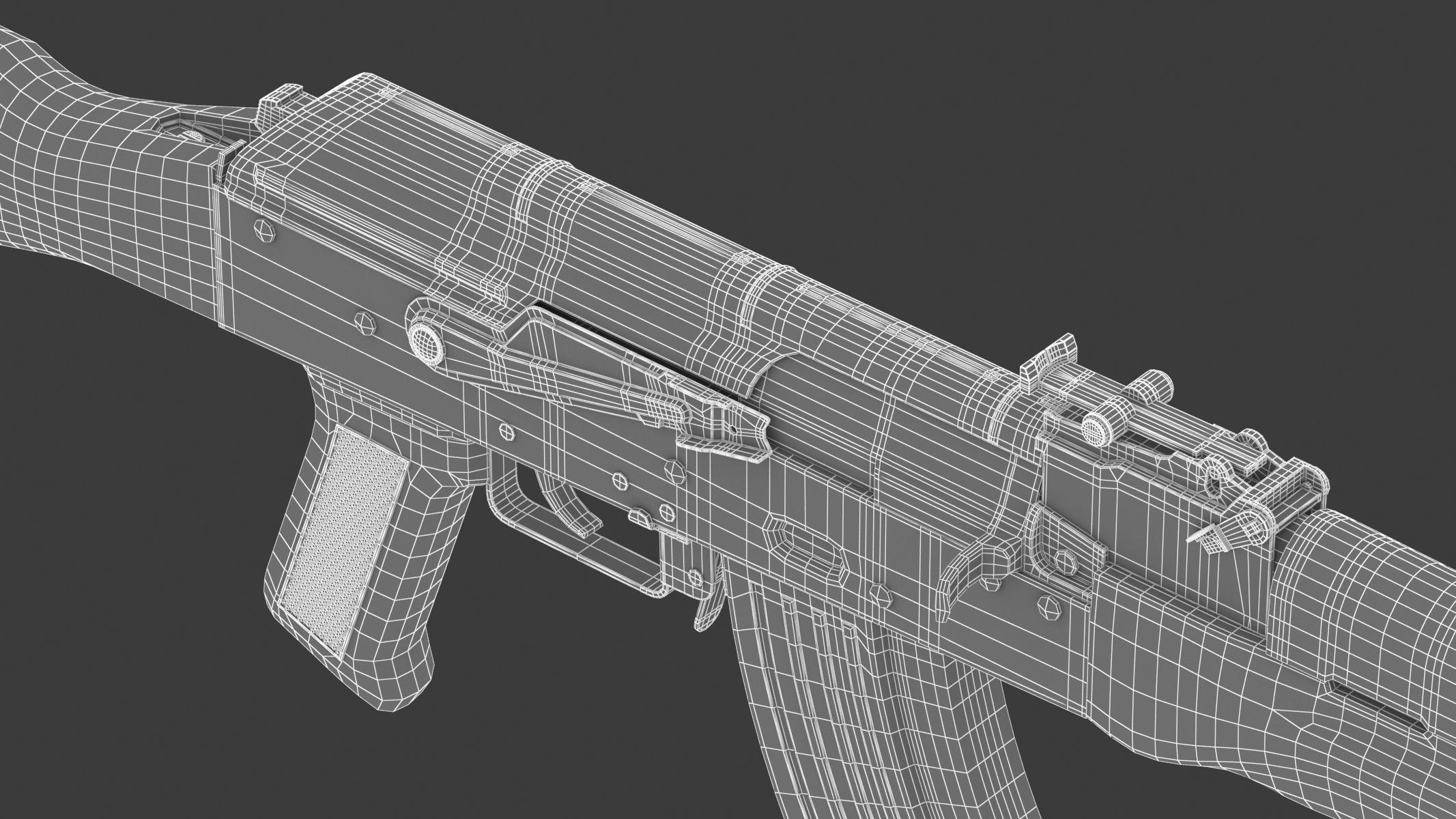AKM Assault Rifle 3D model_17
