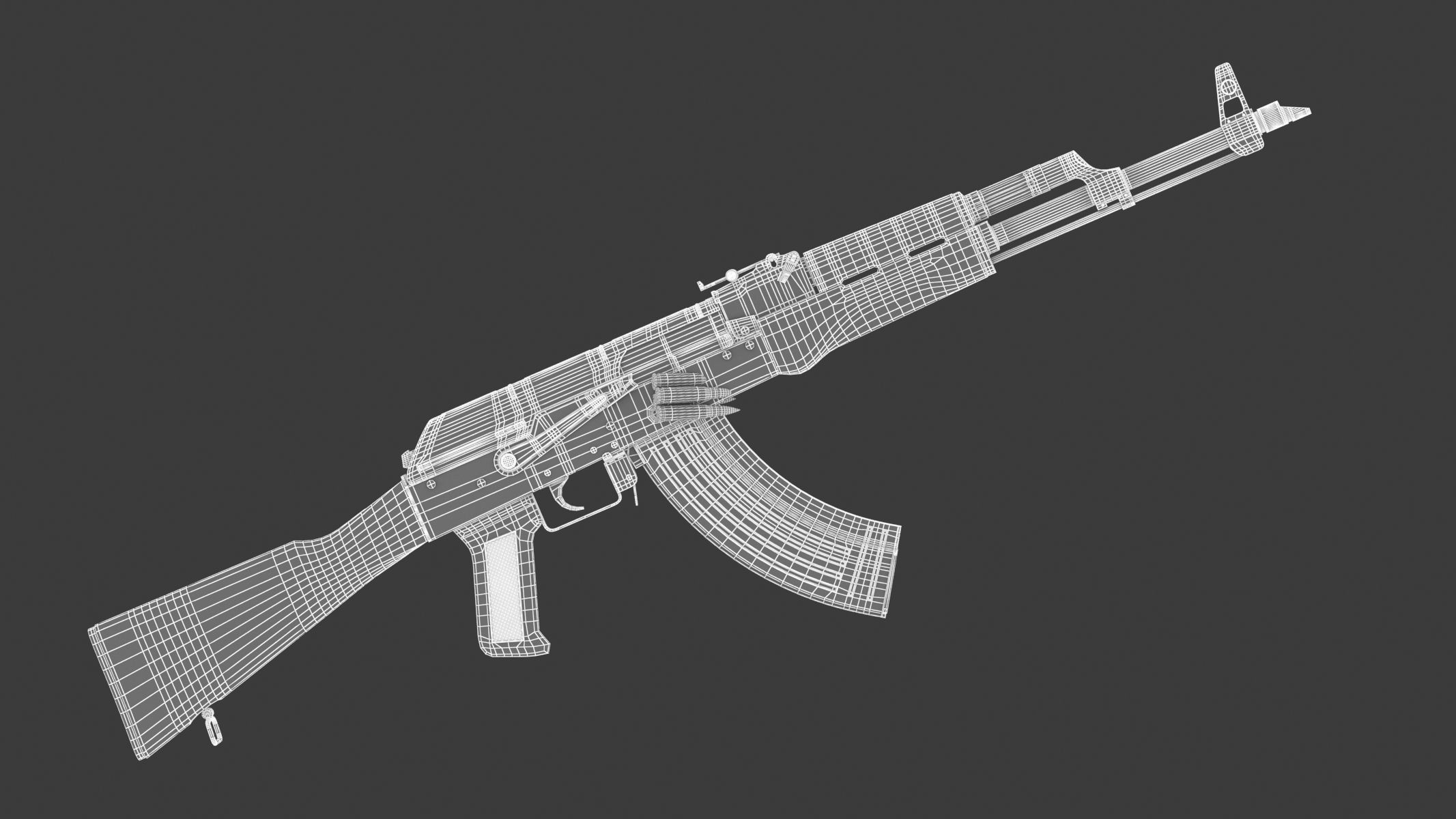 AKM Assault Rifle 3D model_13