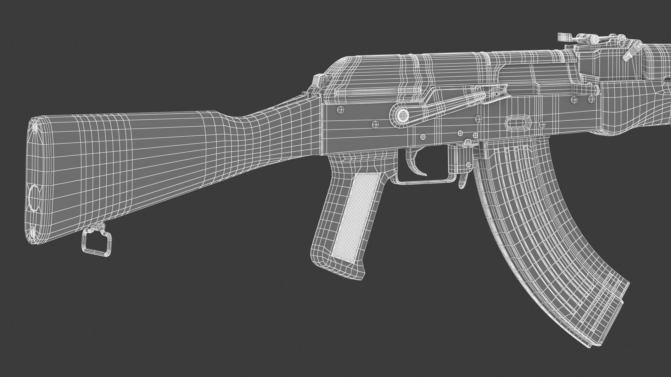 AKM Assault Rifle 3D model_15