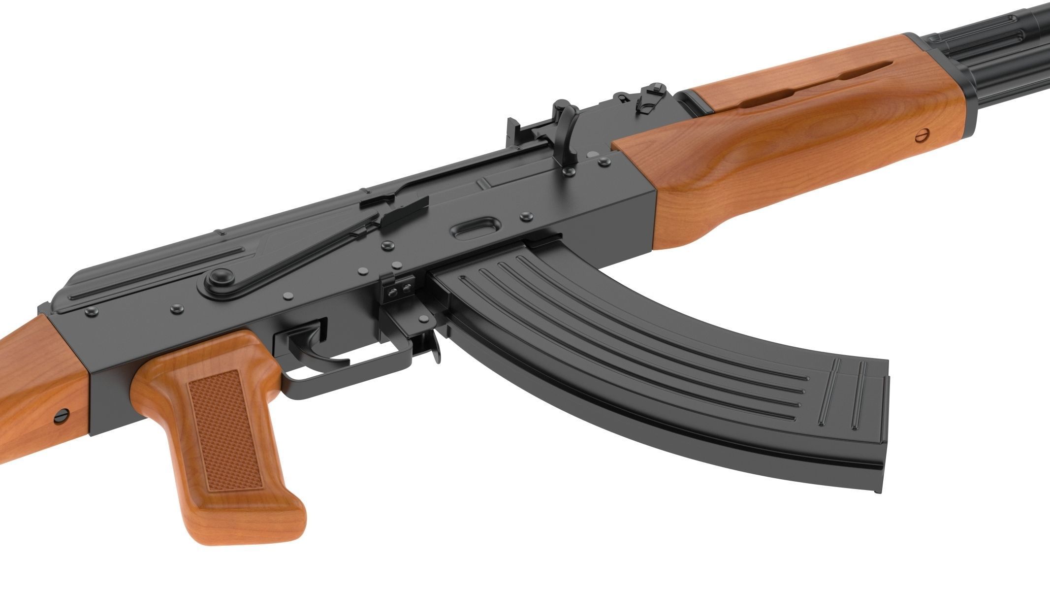 AKM Assault Rifle 3D model_8