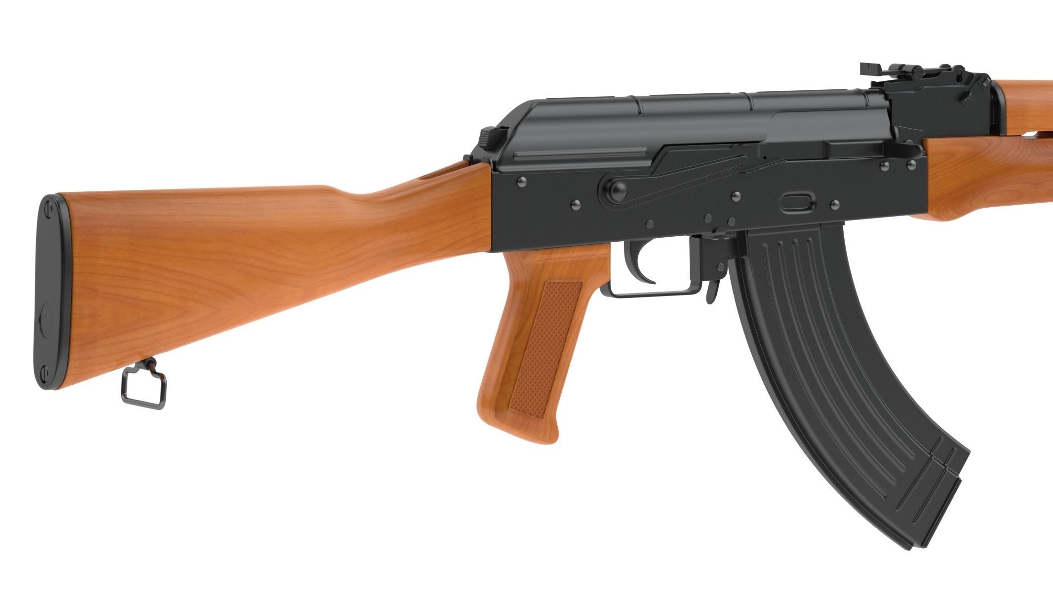 AKM Assault Rifle 3D model_5