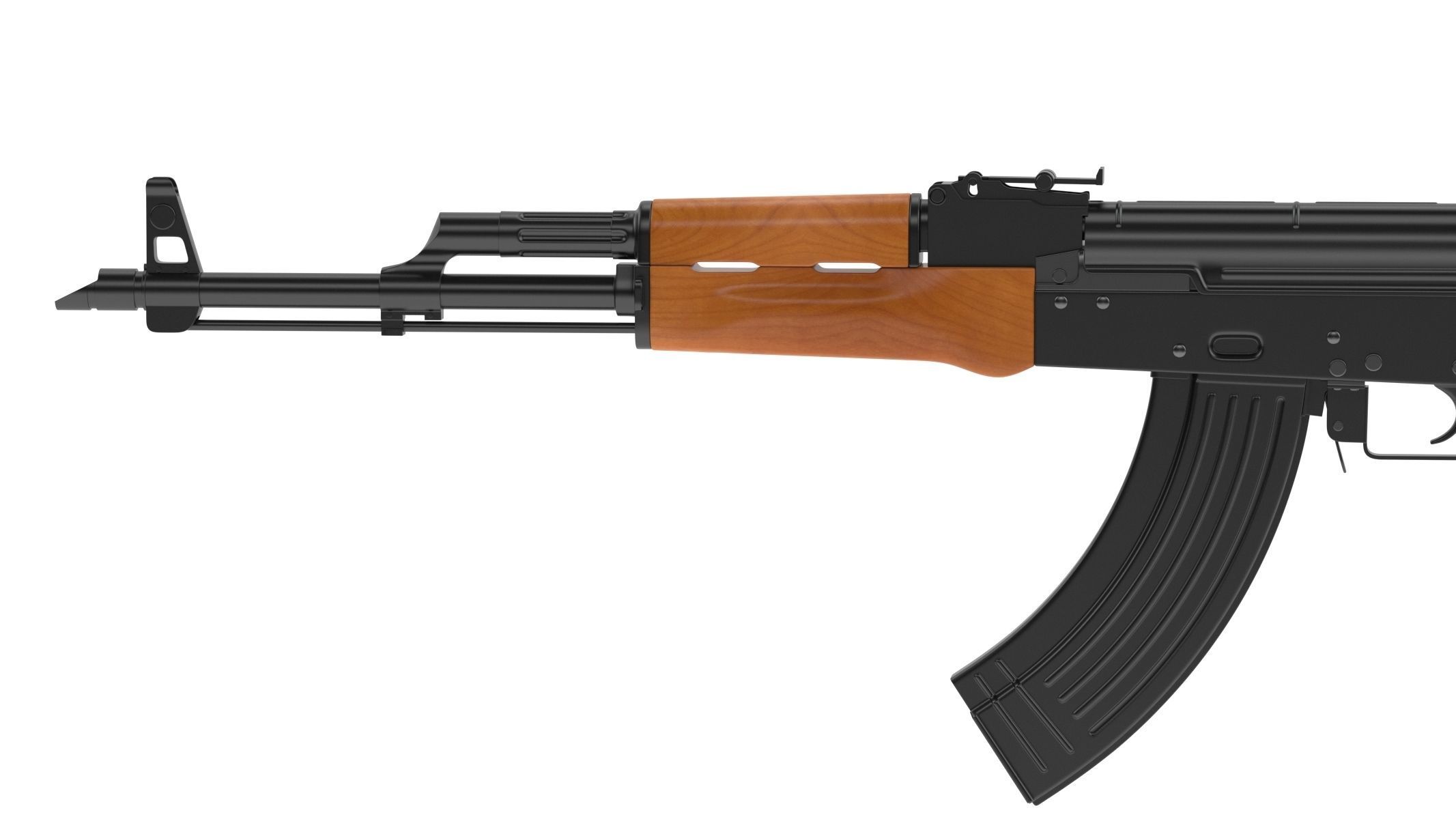 AKM Assault Rifle 3D model_6